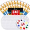Paint Brushes Palette Set,24 Pack/240Pcs Acrylic Paint Brushes and 24 Palettes